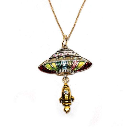 Beam Me Up Spaceship Necklace