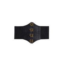  Black Elastic Steampunk Corset Belt