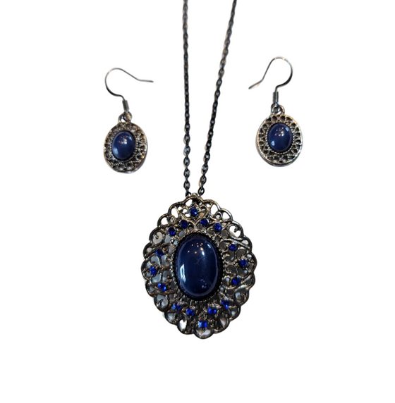 Blue Stone Jewelry Set