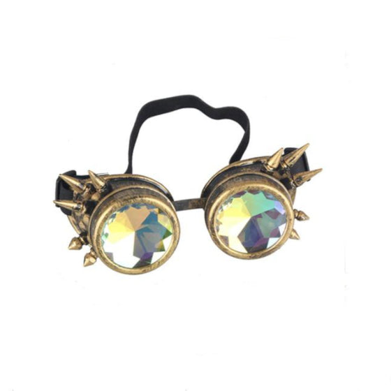 Brass Spike Kaleidoscope Goggles