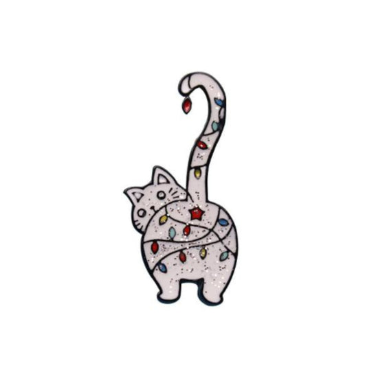 Christmas Cat Tack Pin