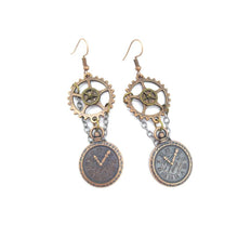  Clock Gear Dangle Earrings