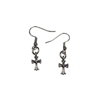  Crystal Center Cross Dangles Earrings