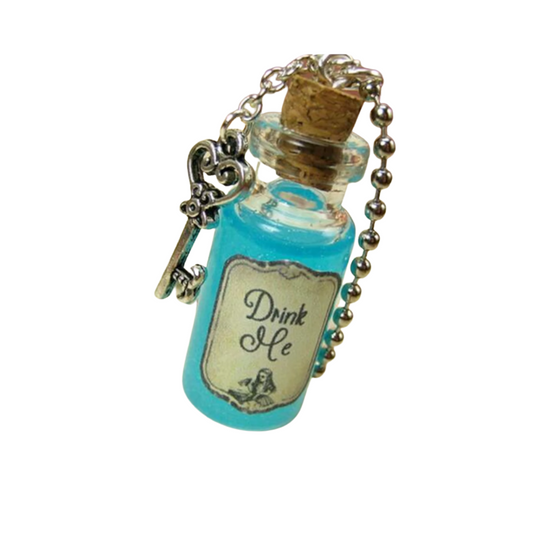 Drink Me Alice Bottle Necklace