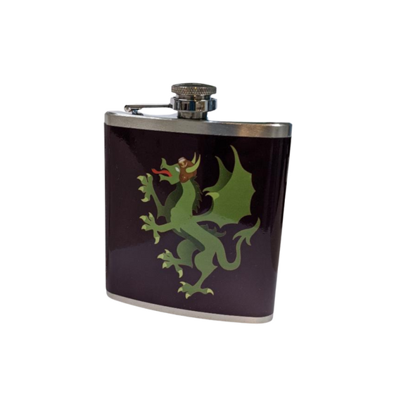Stainless Steel 6oz Flask - Dragon