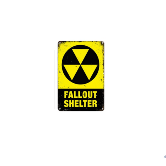 Metal Sign Fallout Shelter