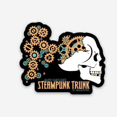 Gearhead Steampunk Trunk Sticker (Small)