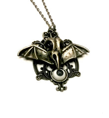  Gothic Raven Skull Eye necklace