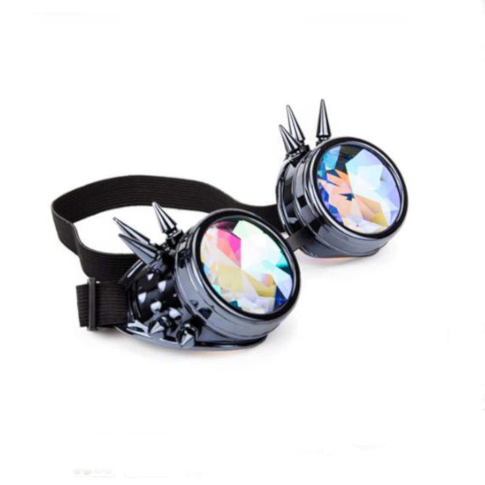 kaleidoscope goggles Gunmetal Spike Kaleidoscope Goggles – Aunt Matilda's Steampunk Trunk