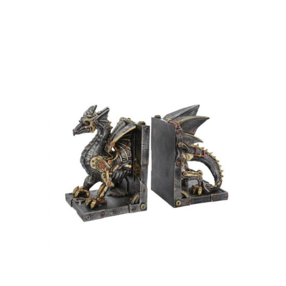 Mechanical Dragon Bookend Pair
