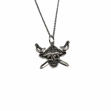  Jolly Roger Silver Necklace