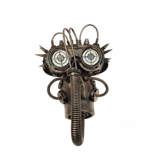 Lighted Gas Mask with Goggles Copper