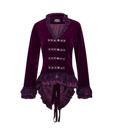 Lizette Purple Velvet Jacket