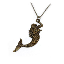  Mermaid Brass Necklace