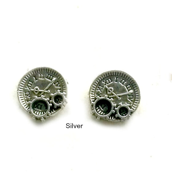 Mini clocks and Gear Studs silver