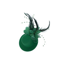  Mini Hat Clip Fascinator Green