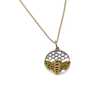  Mixed Metal Beehive Necklace