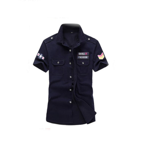 Navy Blue Military Shirt