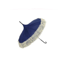  Lace Trimmed Parasol Navy