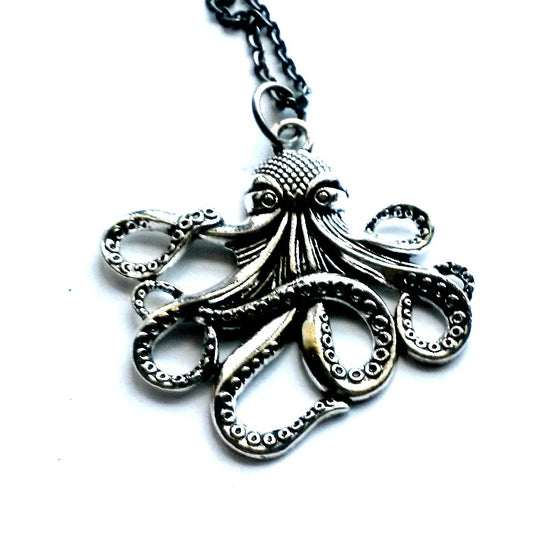 Silver Octopus Nevklace