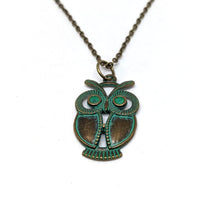  Patina Owl Necklace