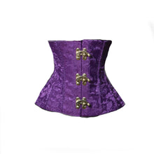  Purple Brocade Clasp Corset