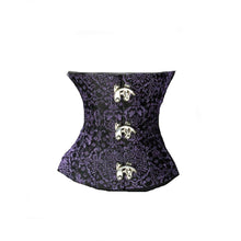  Purple Jacquard Clasp Corset