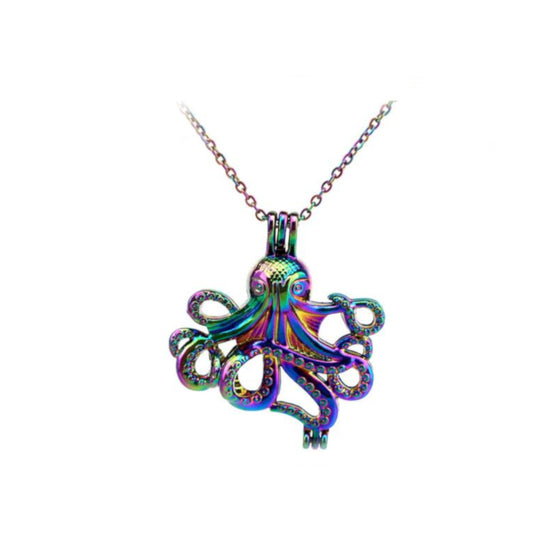 Rainbow Octopus Necklace