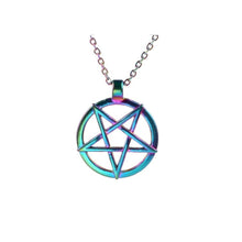  Rainbow Pentagram Necklace