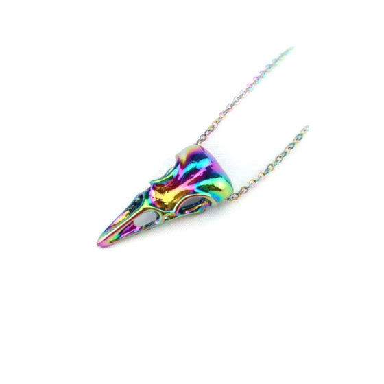 Raven Head Rainbow Necklace