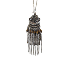  Crystals and Chains Dangle Necklace
