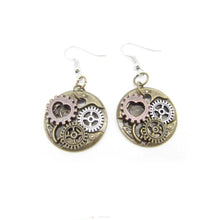  Round Gear Mechanism Earrings