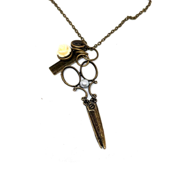 Scissors and Charms Necklace