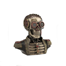  Steampunk Skull Band Uniform Bust Trinket Box