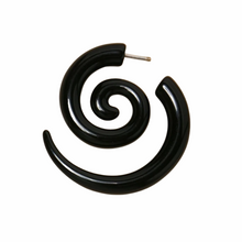  Black Spiral Earrings