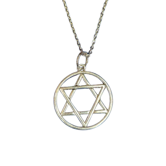 Star of David Disc Necklace