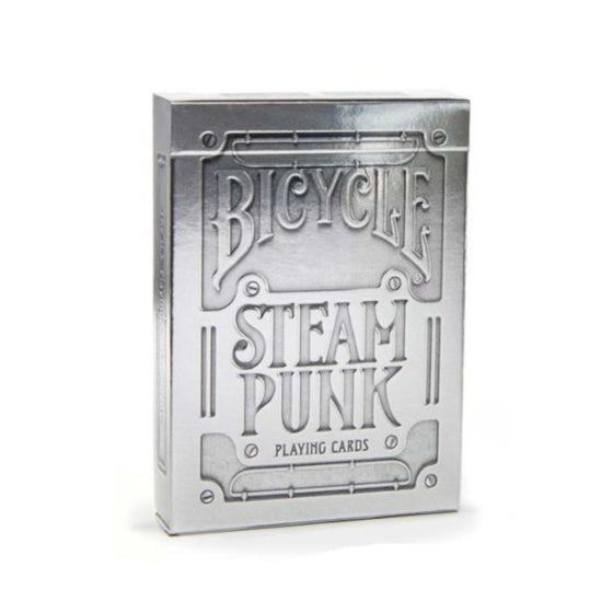 Steampunk Silver Bicycle Playing Cards
