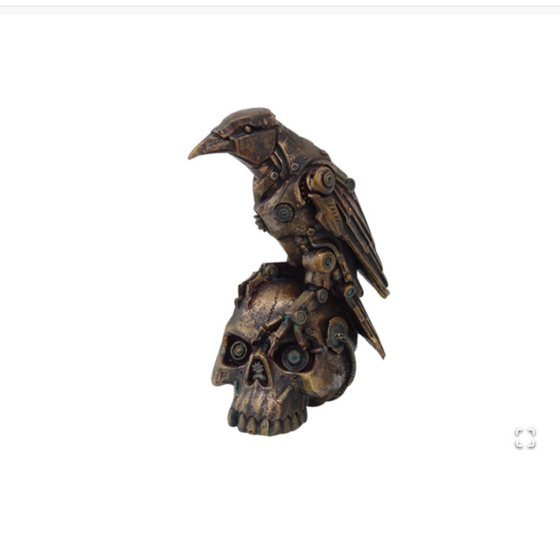 Steampunk Raven Skull