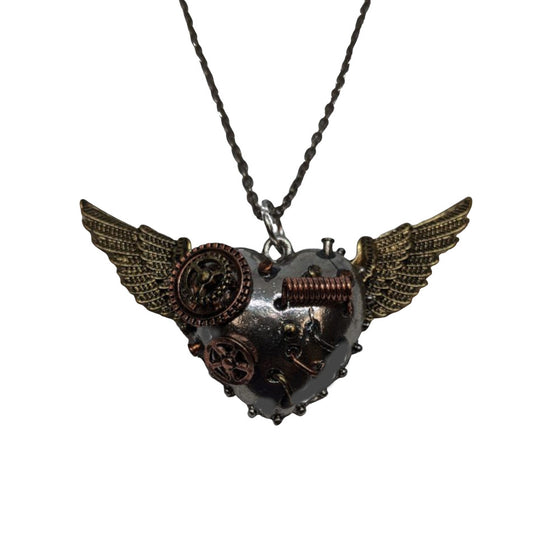 Heart Wings, Spring Necklace