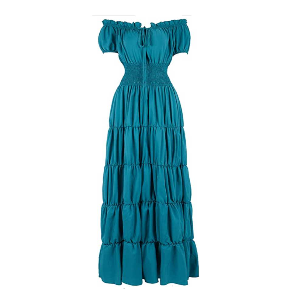 Teal Chemise Peasant Dress – Aunt Matilda's Steampunk Trunk