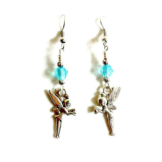 Tinkerbell Turquoise Crystal Earrings