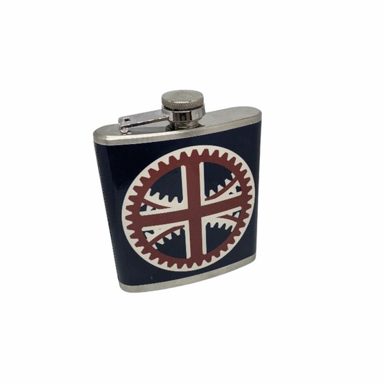 Stainless Steel 6oz Flask - Steampunk Union Jack