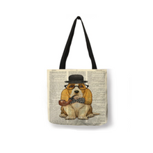 Hound With a Pipe Canvas Tote Bag