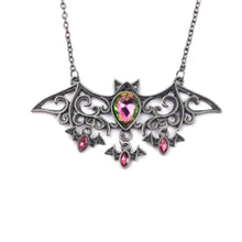  Vitreal Glass Bat Necklace