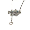 Airship Necklace with Gear Necklace