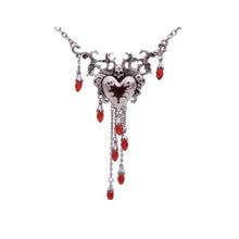  Blood Dripping Skull Heart Necklace