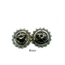  brass screw stud earrings