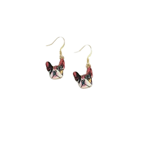 Colorful Frenchie Earrings