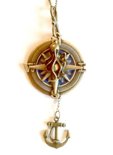  compass Anhcor Necklace