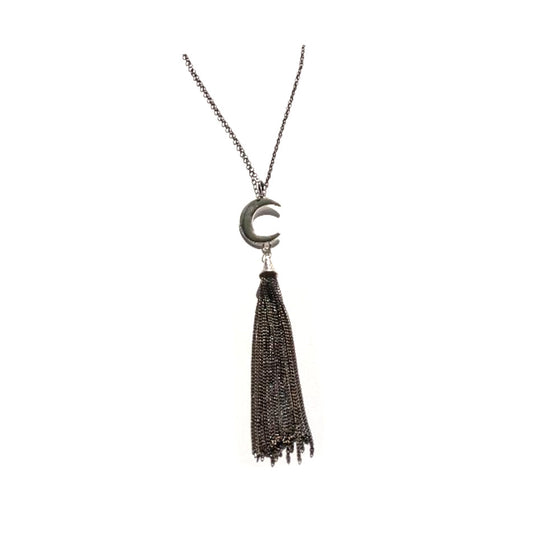 Crescent Tassel Necklace